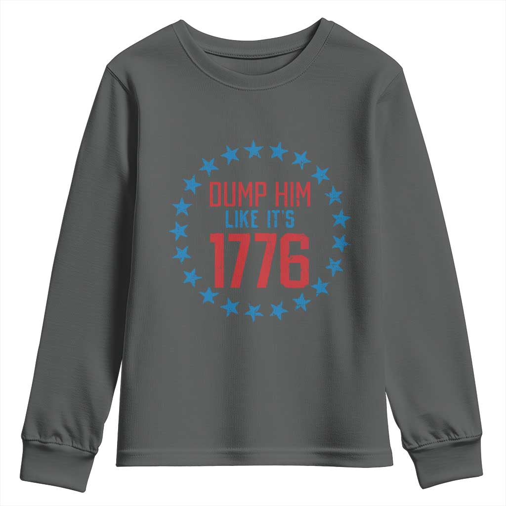 Funny Dump Him Like It's 1776 Youth Sweatshirt Stars Political Sattire - Wonder Print Shop