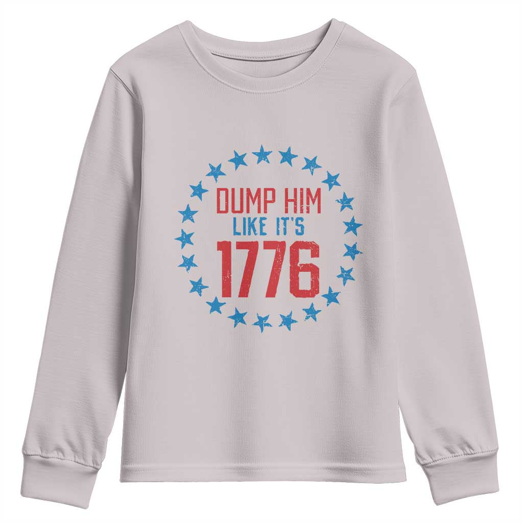 Funny Dump Him Like It's 1776 Youth Sweatshirt Stars Political Sattire - Wonder Print Shop