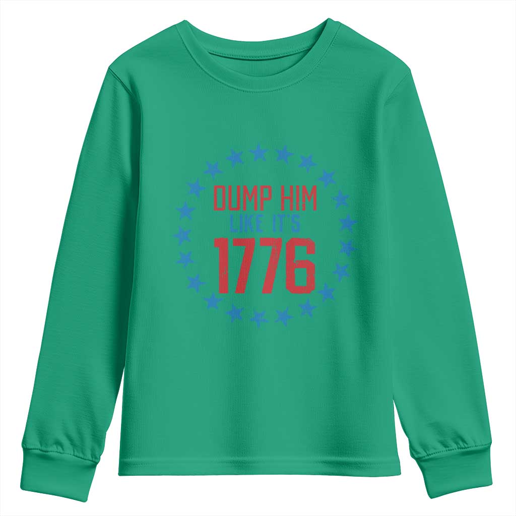 Funny Dump Him Like It's 1776 Youth Sweatshirt Stars Political Sattire - Wonder Print Shop