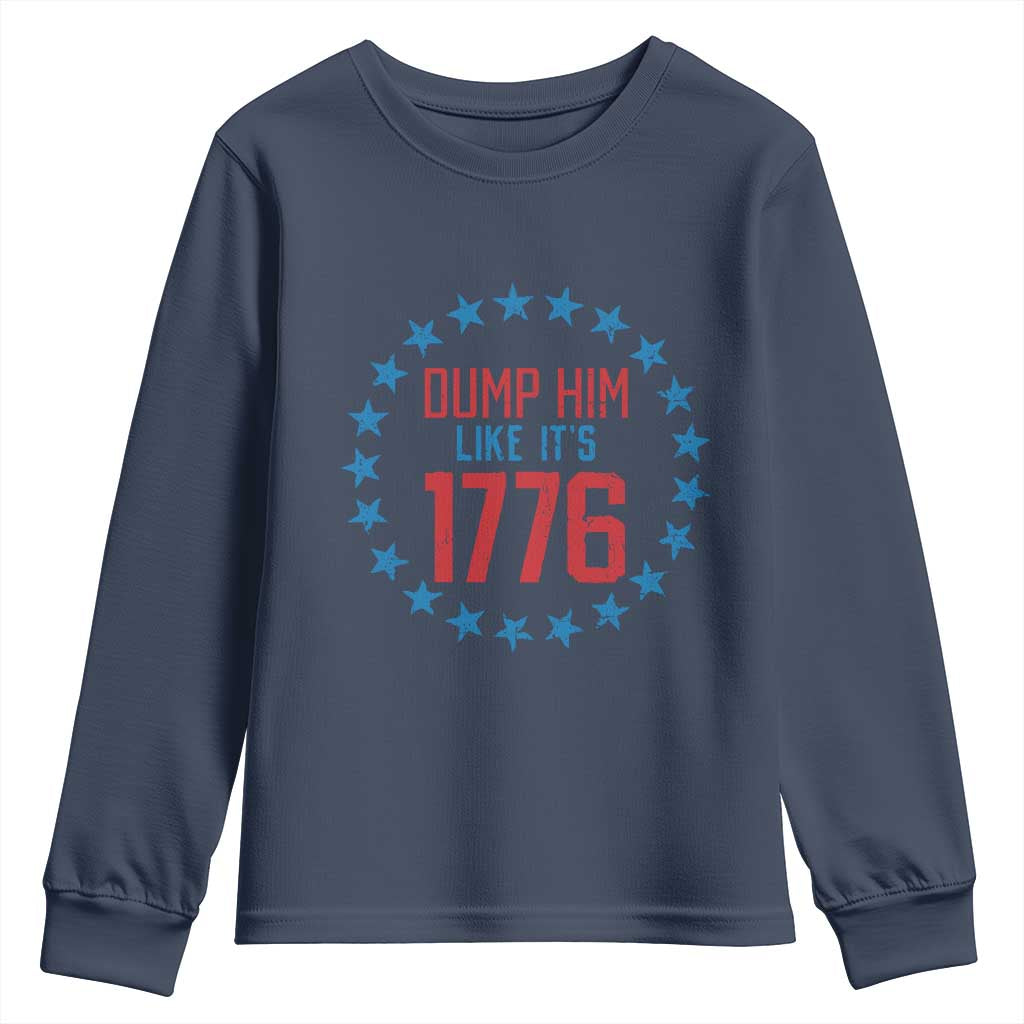Funny Dump Him Like It's 1776 Youth Sweatshirt Stars Political Sattire - Wonder Print Shop