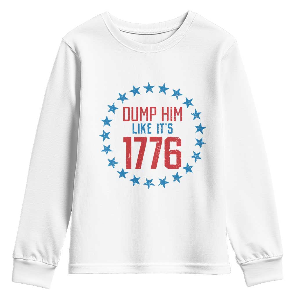 Funny Dump Him Like It's 1776 Youth Sweatshirt Stars Political Sattire - Wonder Print Shop