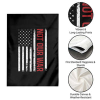 Not Our War Vintage American Flag Garden Flag Pacifists Peace - Wonder Print Shop