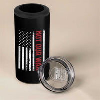 Not Our War Vintage American Flag 4 in 1 Can Cooler Tumbler Pacifists Peace - Wonder Print Shop