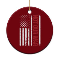 Not Our War Vintage American Flag Ceramic Ornament Pacifists Peace - Wonder Print Shop