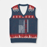 Not Our War Vintage American Flag V-Neck Knit Sweater Vest Pacifists Peace - Wonder Print Shop