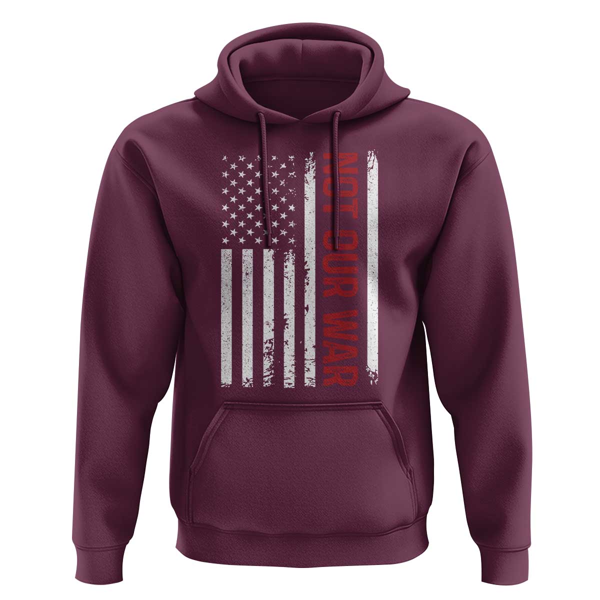 Not Our War Vintage American Flag Hoodie Pacifists Peace - Wonder Print Shop