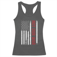 Not Our War Vintage American Flag Racerback Tank Top Pacifists Peace - Wonder Print Shop