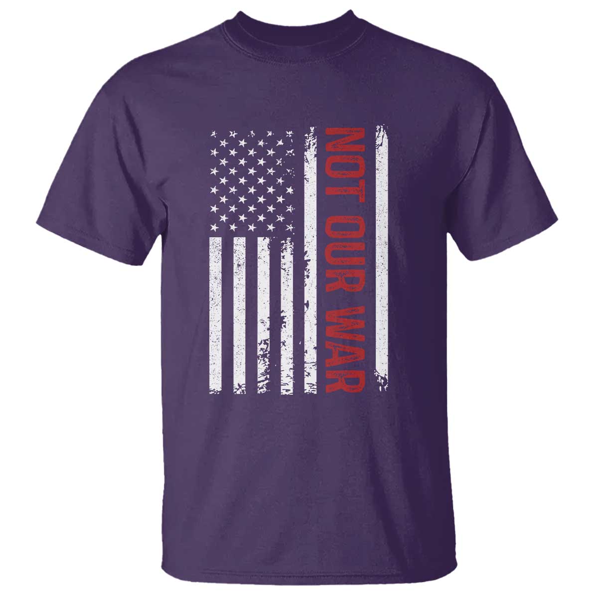 Not Our War Vintage American Flag T Shirt Pacifists Peace - Wonder Print Shop