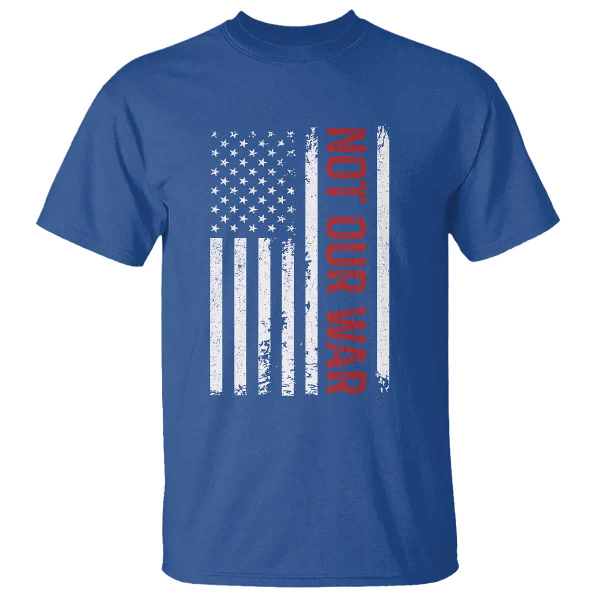 Not Our War Vintage American Flag T Shirt Pacifists Peace - Wonder Print Shop