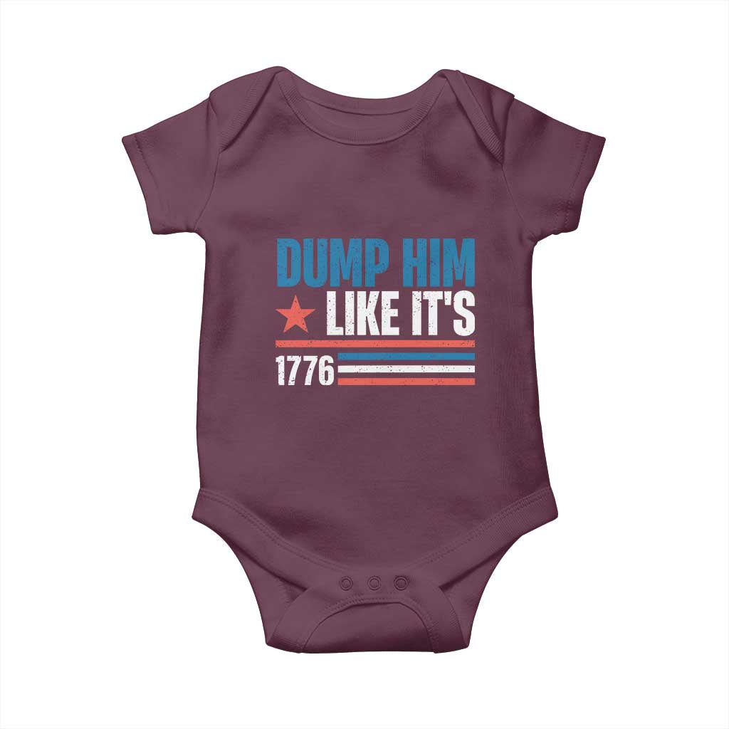 Funny Dump Him Like It's 1776 Baby Onesie Star And Stripes - Wonder Print Shop