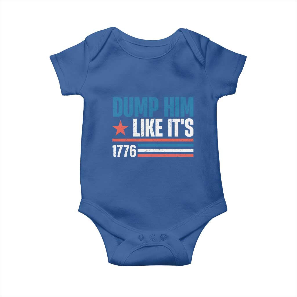 Funny Dump Him Like It's 1776 Baby Onesie Star And Stripes - Wonder Print Shop
