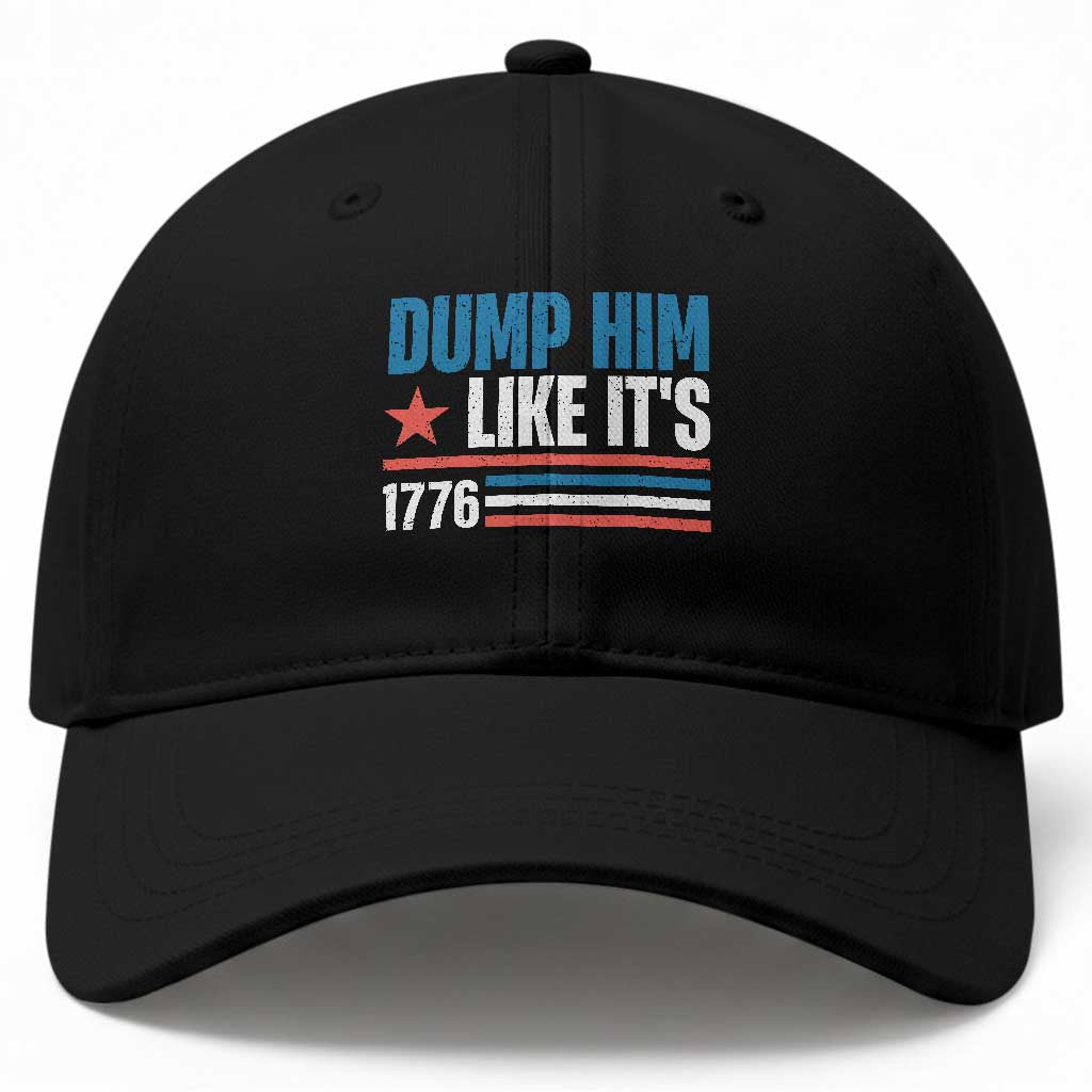 Funny Dump Him Like It's 1776 Baseball Cap Star And Stripes