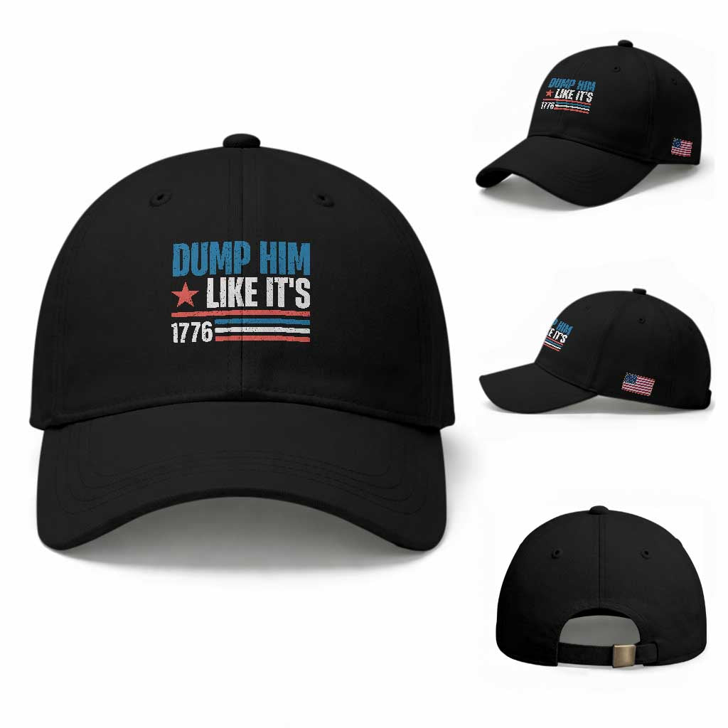 Funny Dump Him Like It's 1776 Baseball Cap Star And Stripes