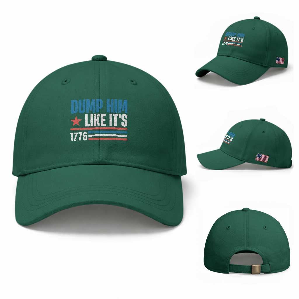 Funny Dump Him Like It's 1776 Baseball Cap Star And Stripes