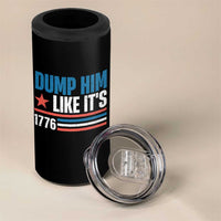 Funny Dump Him Like It's 1776 4 in 1 Can Cooler Tumbler Star And Stripes - Wonder Print Shop