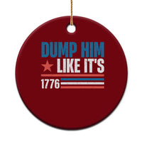 Funny Dump Him Like It's 1776 Ceramic Ornament Star And Stripes - Wonder Print Shop