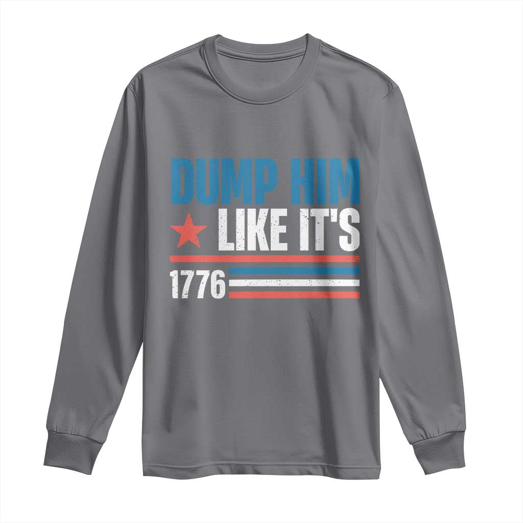 Funny Dump Him Like It's 1776 Long Sleeve Shirt Star And Stripes - Wonder Print Shop