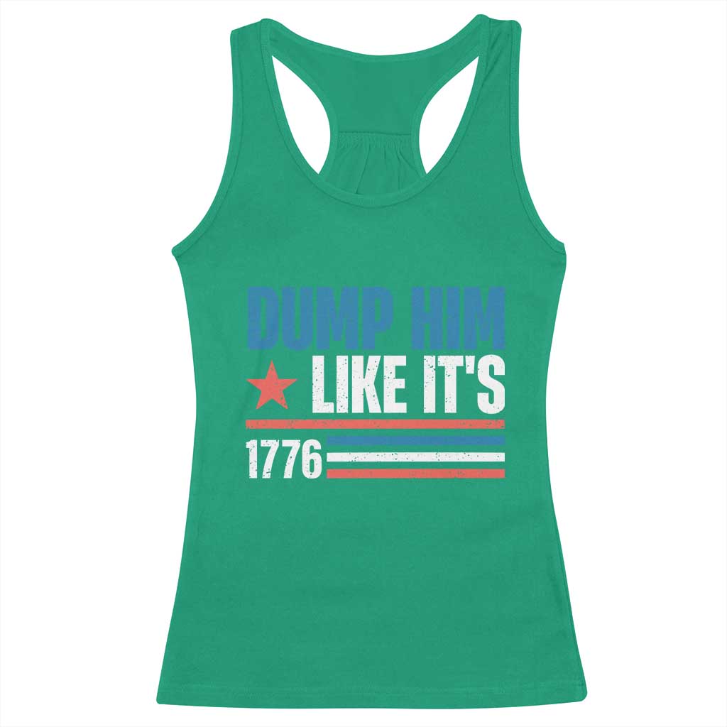 Funny Dump Him Like It's 1776 Racerback Tank Top Star And Stripes - Wonder Print Shop