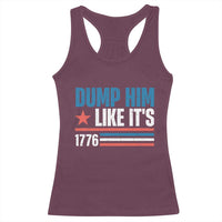 Funny Dump Him Like It's 1776 Racerback Tank Top Star And Stripes - Wonder Print Shop