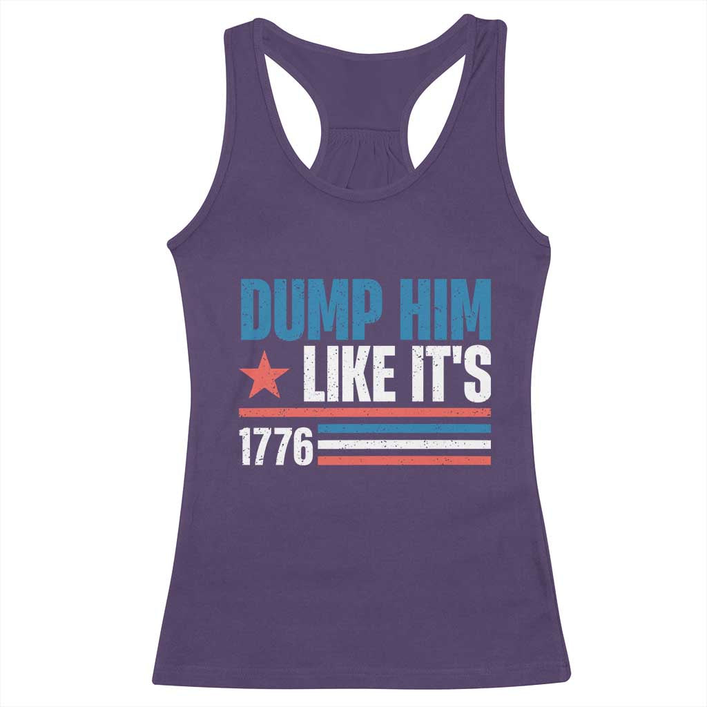 Funny Dump Him Like It's 1776 Racerback Tank Top Star And Stripes - Wonder Print Shop