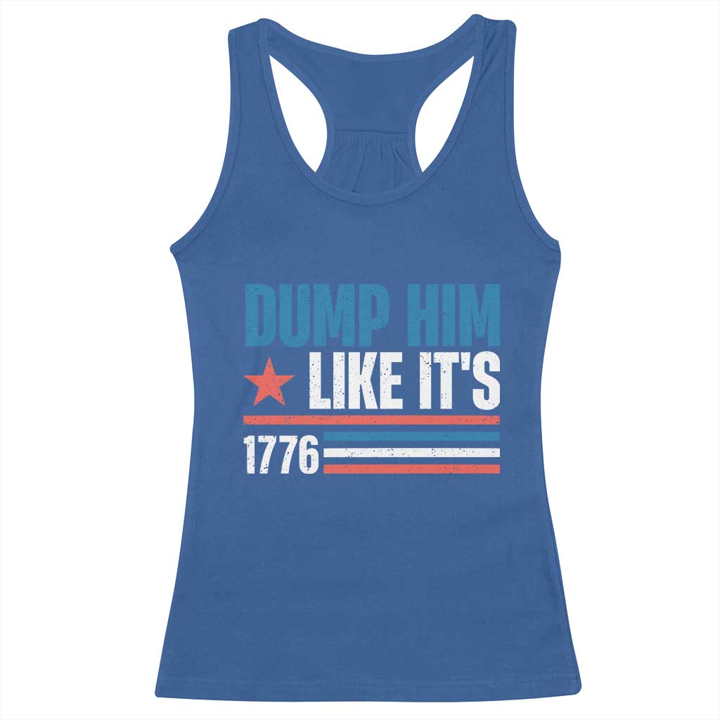 Funny Dump Him Like It's 1776 Racerback Tank Top Star And Stripes - Wonder Print Shop