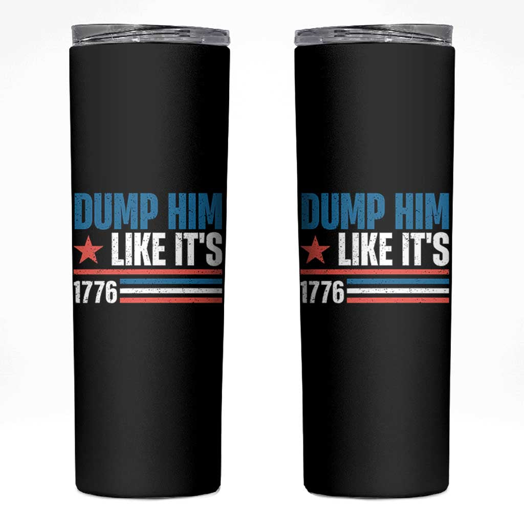 Funny Dump Him Like It's 1776 Skinny Tumbler Star And Stripes - Wonder Print Shop