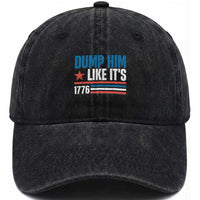 Funny Dump Him Like It's 1776 Washed Cotton Baseball Cap Star And Stripes