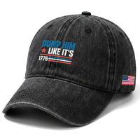 Funny Dump Him Like It's 1776 Washed Cotton Baseball Cap Star And Stripes