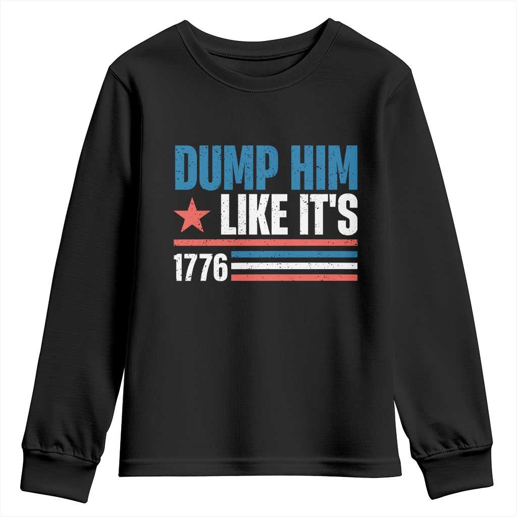 Funny Dump Him Like It's 1776 Youth Sweatshirt Star And Stripes - Wonder Print Shop