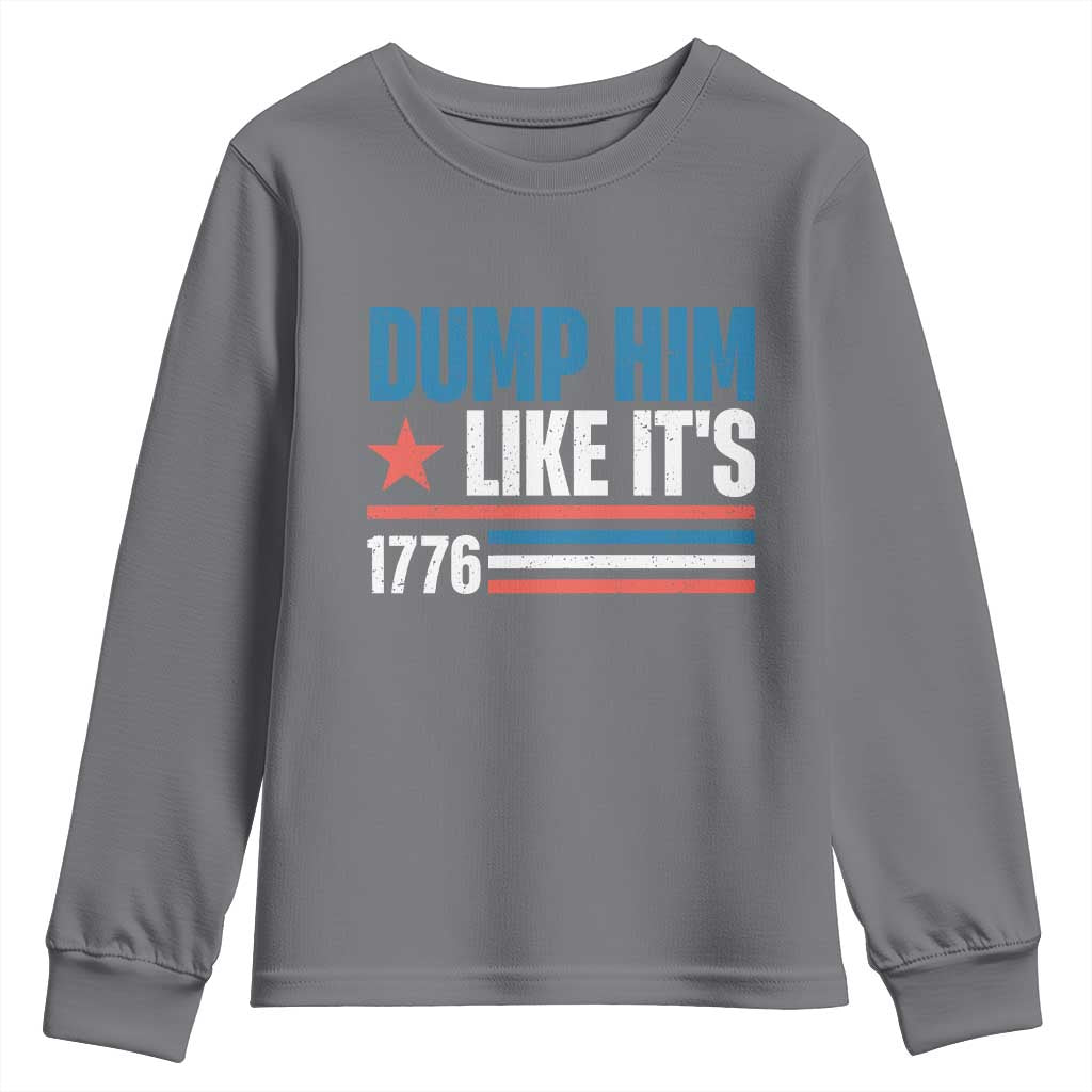 Funny Dump Him Like It's 1776 Youth Sweatshirt Star And Stripes - Wonder Print Shop