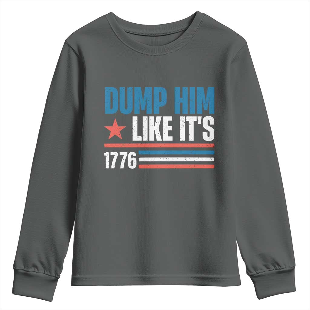 Funny Dump Him Like It's 1776 Youth Sweatshirt Star And Stripes - Wonder Print Shop