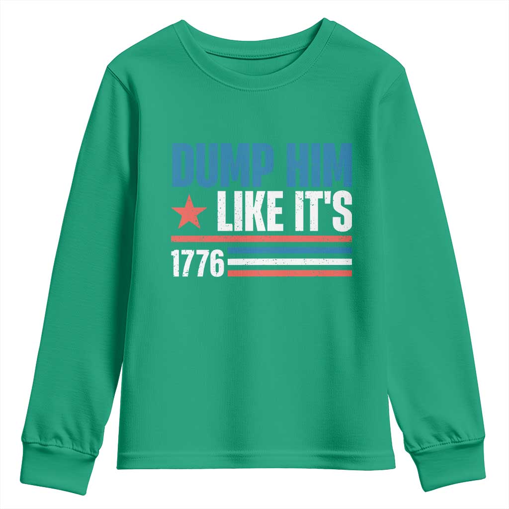 Funny Dump Him Like It's 1776 Youth Sweatshirt Star And Stripes - Wonder Print Shop