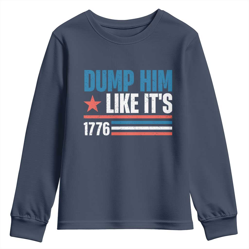 Funny Dump Him Like It's 1776 Youth Sweatshirt Star And Stripes - Wonder Print Shop