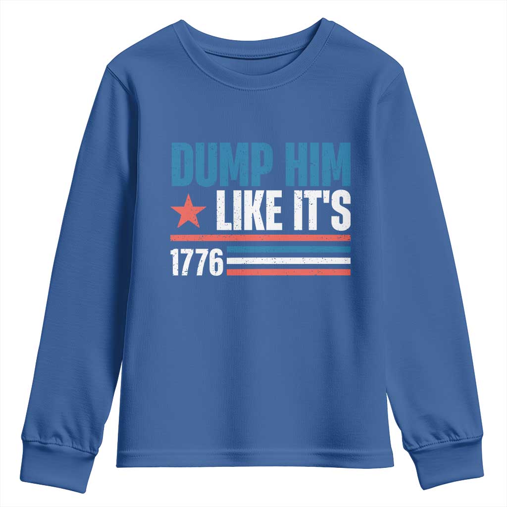 Funny Dump Him Like It's 1776 Youth Sweatshirt Star And Stripes - Wonder Print Shop
