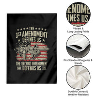 The 1st Amendment Defines Us The Second Defends Us Since 1791 Garden Flag Vintage American Flag - Wonder Print Shop