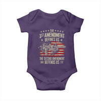 The 1st Amendment Defines Us The Second Defends Us Since 1791 Baby Onesie Vintage American Flag - Wonder Print Shop