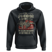 The 1st Amendment Defines Us The Second Defends Us Since 1791 Hoodie Vintage American Flag - Wonder Print Shop