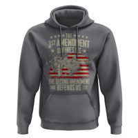 The 1st Amendment Defines Us The Second Defends Us Since 1791 Hoodie Vintage American Flag - Wonder Print Shop