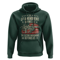 The 1st Amendment Defines Us The Second Defends Us Since 1791 Hoodie Vintage American Flag - Wonder Print Shop