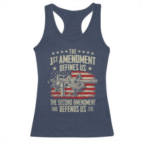 The 1st Amendment Defines Us The Second Defends Us Since 1791 Racerback Tank Top Vintage American Flag - Wonder Print Shop
