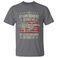 The 1st Amendment Defines Us The Second Defends Us Since 1791 T Shirt Vintage American Flag - Wonder Print Shop