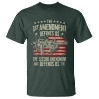 The 1st Amendment Defines Us The Second Defends Us Since 1791 T Shirt Vintage American Flag - Wonder Print Shop