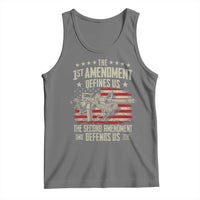 The 1st Amendment Defines Us The Second Defends Us Since 1791 Tank Top Vintage American Flag - Wonder Print Shop