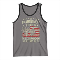 The 1st Amendment Defines Us The Second Defends Us Since 1791 Tank Top Vintage American Flag - Wonder Print Shop