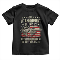 The 1st Amendment Defines Us The Second Defends Us Since 1791 Toddler T Shirt Vintage American Flag - Wonder Print Shop