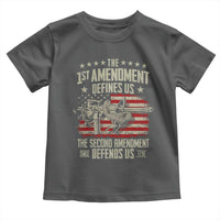 The 1st Amendment Defines Us The Second Defends Us Since 1791 Toddler T Shirt Vintage American Flag - Wonder Print Shop