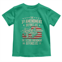 The 1st Amendment Defines Us The Second Defends Us Since 1791 Toddler T Shirt Vintage American Flag - Wonder Print Shop