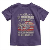The 1st Amendment Defines Us The Second Defends Us Since 1791 Toddler T Shirt Vintage American Flag - Wonder Print Shop