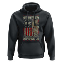 The First Amendment Defines Us The Second Defend Us Hoodie Vintage American Flag - Wonder Print Shop