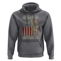 The First Amendment Defines Us The Second Defend Us Hoodie Vintage American Flag - Wonder Print Shop